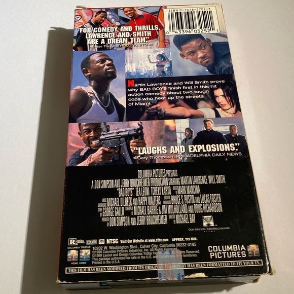 VHS Box Office Hits 1995 Bad Boys Movie Martin Lawrence, Will Smith Film - Picture 2 of 3